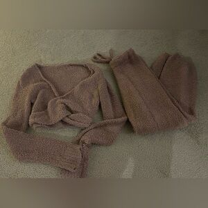 SKIMS Plush Cozy Line Loungewear Set - Taupe